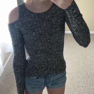 Hollister cold shoulder long sleeve tee